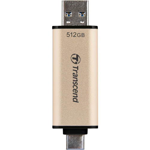 TRANSCEND FETFLASH CHIAVETTA USB-A USB-C 512GB USB3.2 TLC HIGH SPEED ROSE GOLD